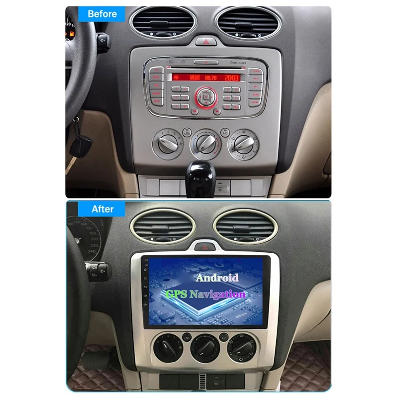 

9 Inch 2 Din Android 10.0 Car MP5 Player Radio 2+16GB Wifi Bluetooth GPS Navigation for Ford Focus 2006-2014 Manual
