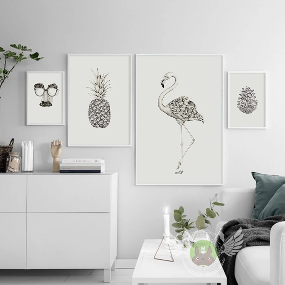 Скандинавские минималистичные картины vogue плакат тропический ананас печать на
