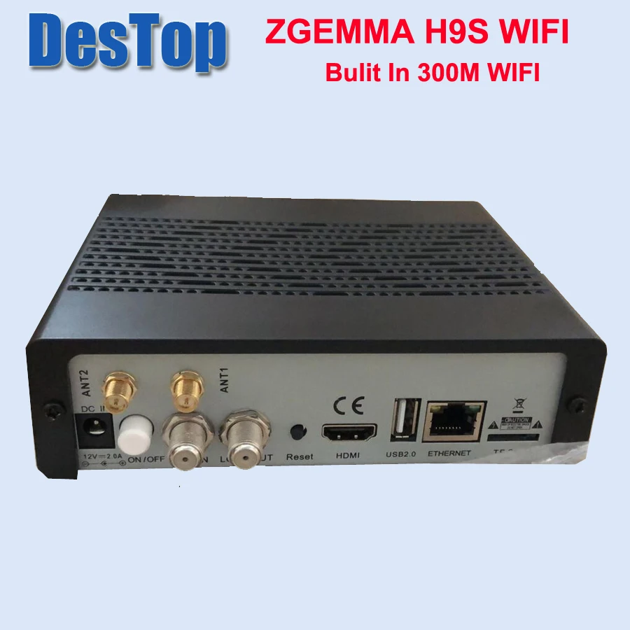 Zgemma-Star 1 шт./лот ZGEMMA H9S bulit in 300M wifi DVB-S2X Multistream 4K UHD поддержка ZGEMMA H9S спутниковый ресивер