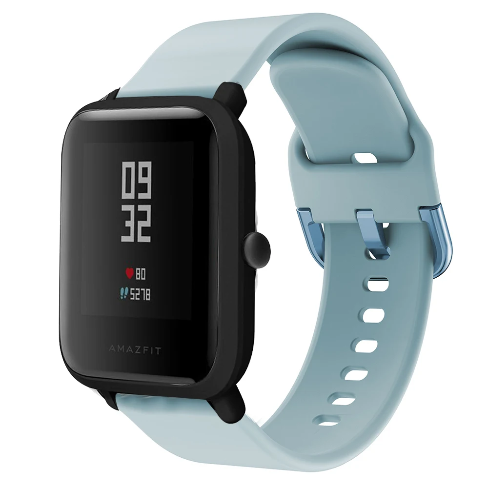 Силиконовый ремешок для наручных часов для Xiaomi Huami Amazfit Bip Lite Youth/GTR 42 мм ремешок для часов 20 мм браслет для Galaxy Watch 42 мм
