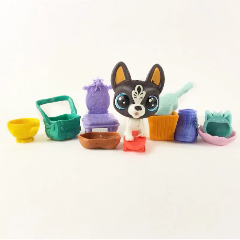 Редкий милый зоомагазин старое животное LPS игрушка стоячий оригинальный котенок