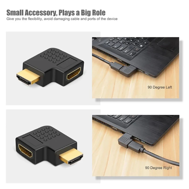 Переходник HDMI (штекер-гнездо) 180/360 градусов для HD TV PS4 ноутбуков ТВ-приставок |