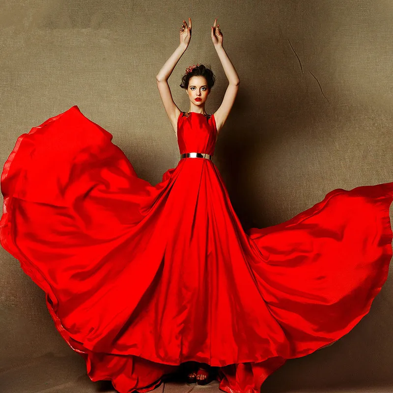Vestidos сексуальное прозрачное вечернее платье с открытой спиной 2016 Красное