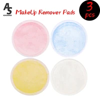 13pcs makeup remover pads reusable bamboo makeup remover pad washable round cleansing facial cotton make up removal pads tool