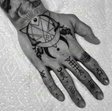 Waterproof Temporary Tattoo Sticker Monkey King Cat Flower on The Back of Hand Flash Tatoo Fake Tattoos for Men Women | Красота и