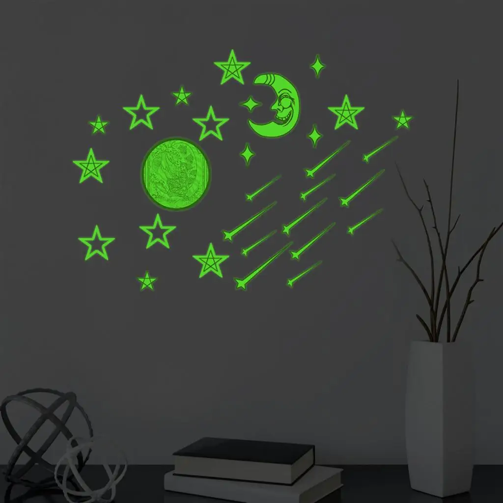 

PVC Wall Stickers DIY Luminous Wallpaper Glow In Dark For Kids Room - Leo, 20X20CM
