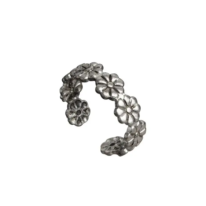 1 шт. винтажное маленькое кольцо в виде цветка маргаритки Пляжное ювелирное