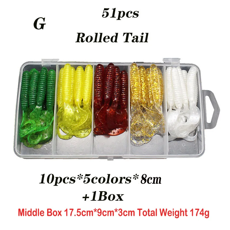 New Silicone Bait Fishing Lure Set Soft Lure Kit Shrimp Wobblers On Pike Shad Trout Bass Worm Trolls Isca Artifical Pesca Tackle - Цвет: Оранжевый