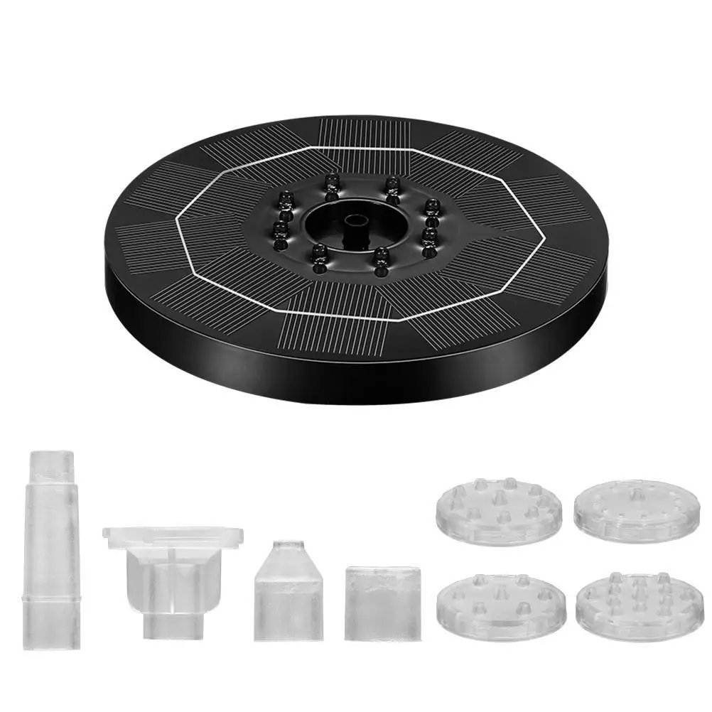 

5V 3W LED Solar Floating Fountain Pump With 6 Nozzles LED Colorful Lights Solar Powered Water Fountain For Garden Patio Pond