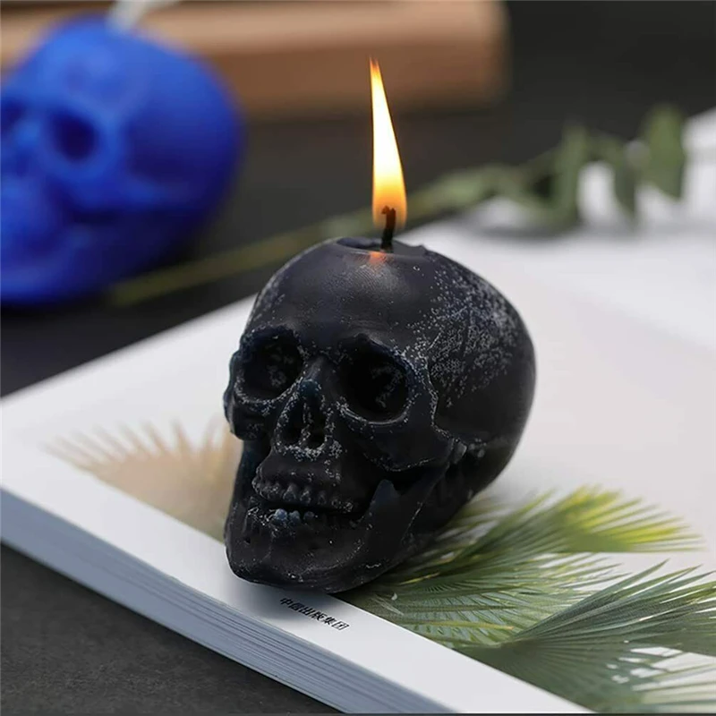 

Силиконовая форма «сделай сам» в виде черепа, свечи, для Хэллоуина, Пасхи, изготовления Ароматических Свечей, форма ручной работы, литье 3D, форма для рукоделия, домашний декор