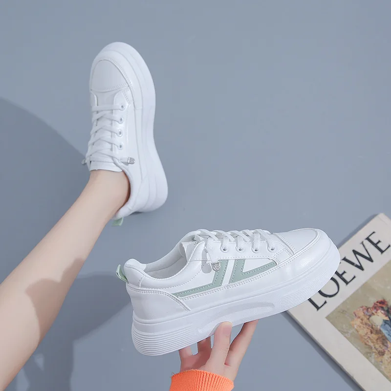 

NEW WOMEN FASHION Sneakers Wedge Shoes White Platform Shoes Women Vulcanized Shoes Sneakers Ladies Lace-up Shoes Woman
