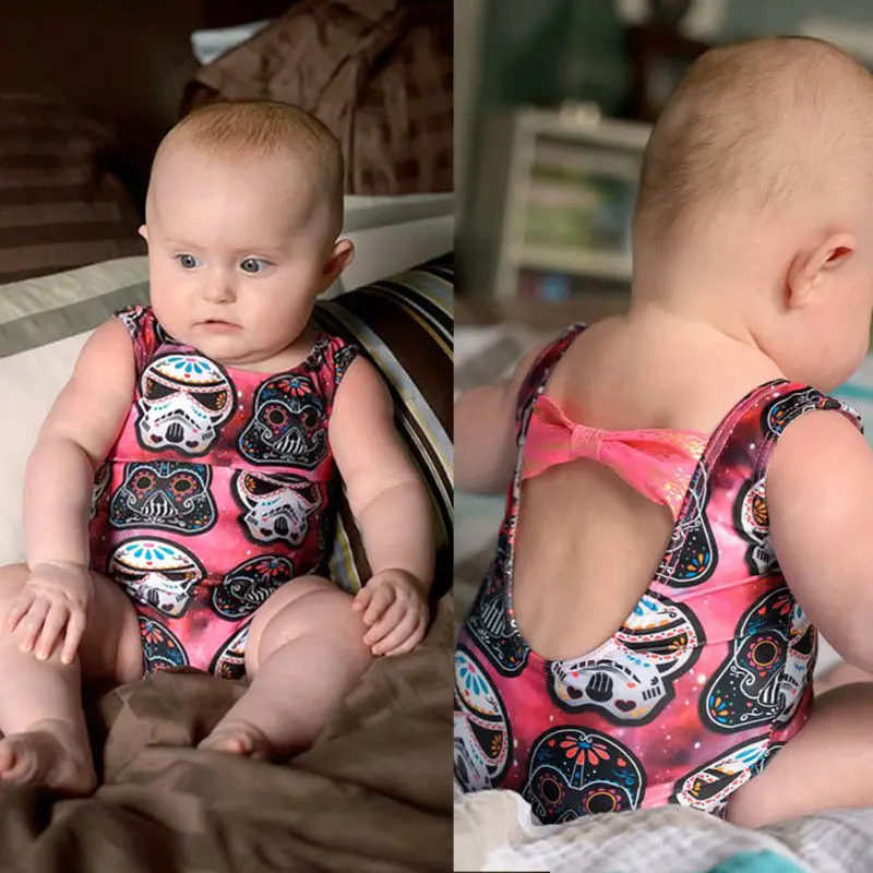 Meihuida Summer Cute Newborn Kids Baby Girls Boys Prited Swimwear One-piece Swimsuit Bathing Suits Beachwear Bowknot Costume | Спорт и