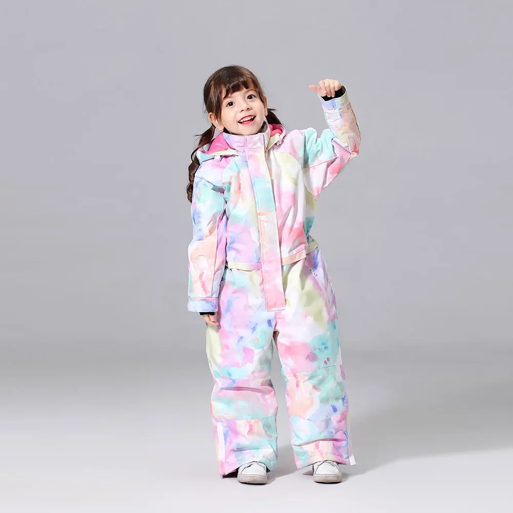Новинка 2020 года Лыжная куртка и штаны для девочек Зимний теплый лыжный костюм