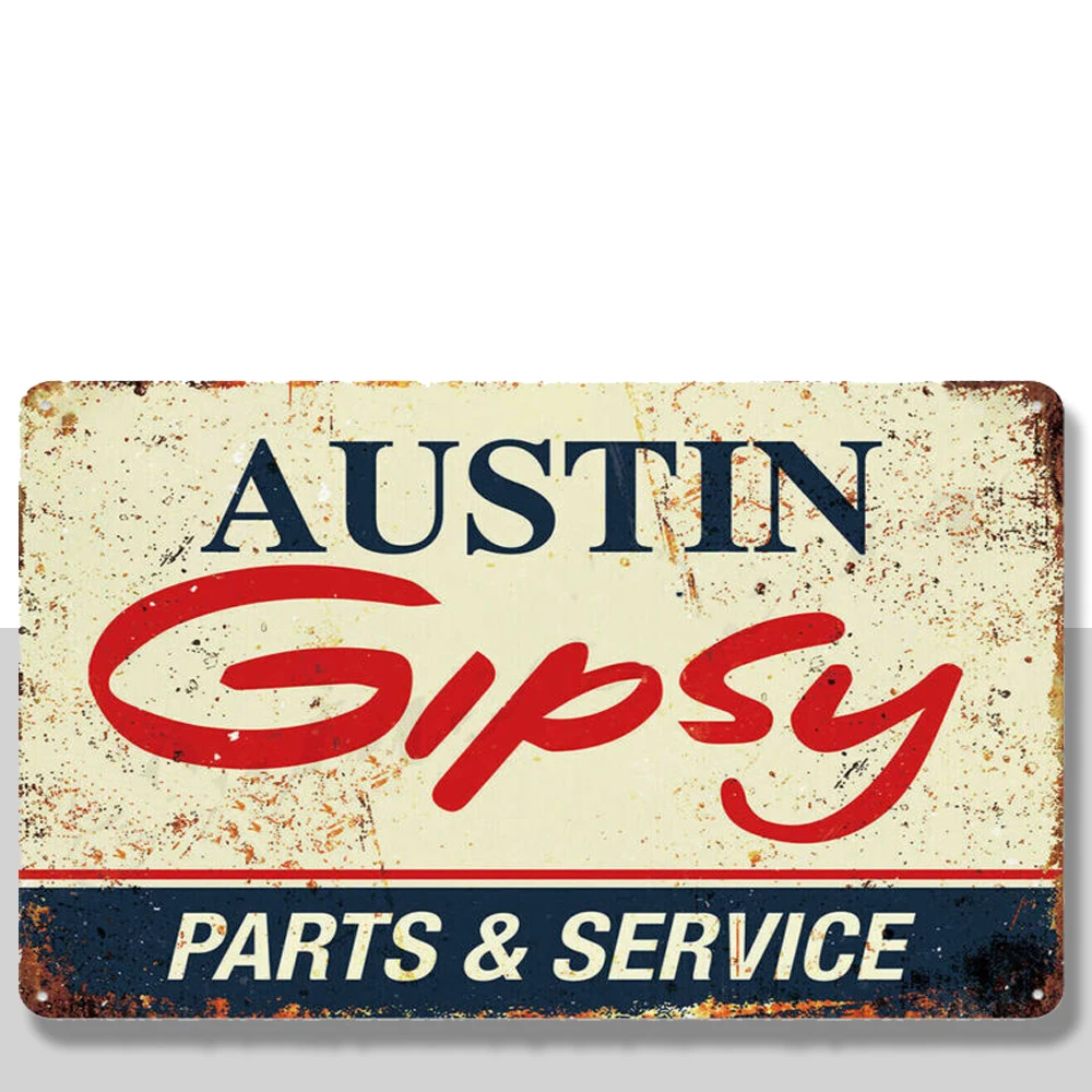 

Metal Tin Sign austin gipsy parts service Pub Home Vintage Retro Poster Cafe