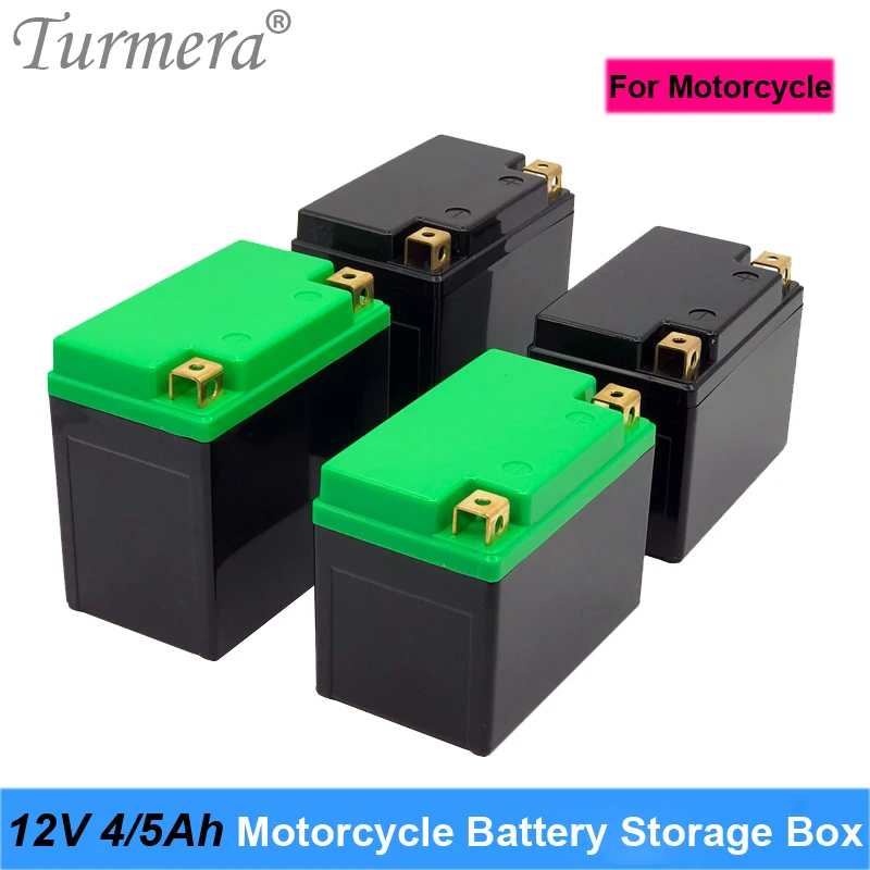 Turmera 12V 4Ah 5Ah 6Ah 7Ah Мотоцикл Коробка для хранения батарей может держать 10 шт. 18650