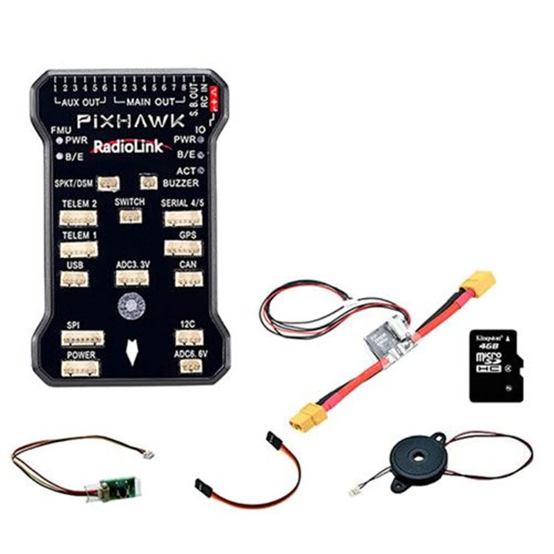 Контроллер полета Radiolink Pixhawk PIX APM комбинированный с GPS-держателем M8N GPS-зуммер 4G
