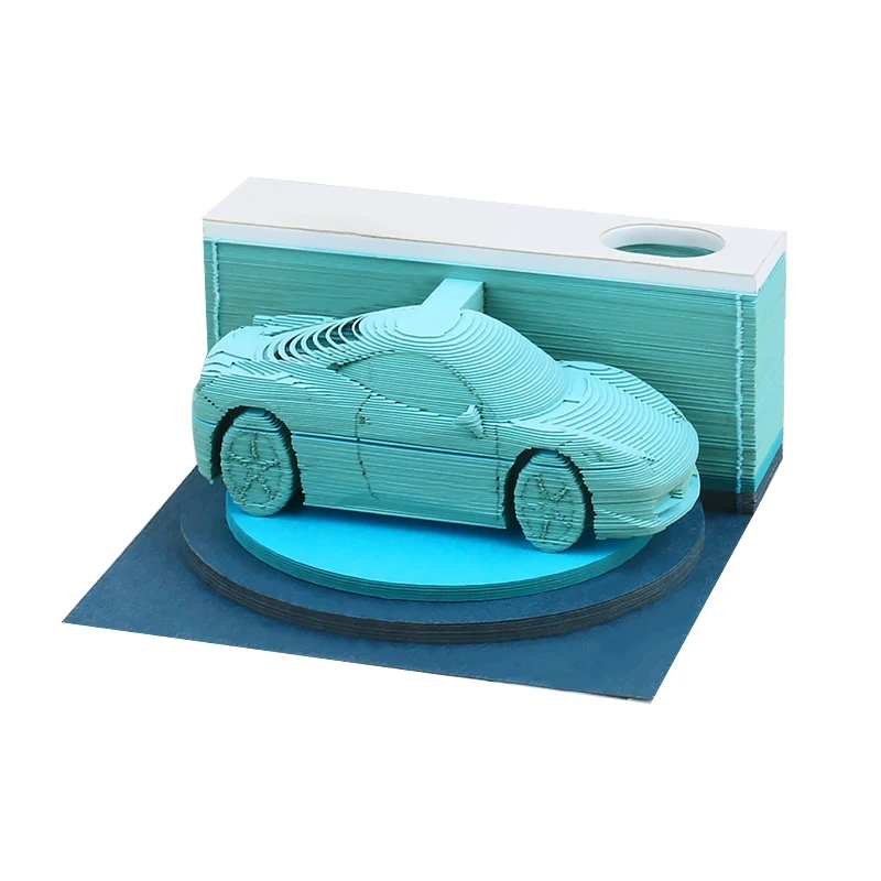 

Блок для заметок omoshiking 3D, мини-блокнот для заметок в синем автомобиле, блокнот для заметок с календарем 3D, блокнот для заметок, скрапбукинг, персональный подарок