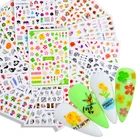 1 Лист наклейки для дизайна ногтей Радуга маленький свежий шик наклейка с цветком для ногтей Наклейка чистая красная водонепроницаемая долговечная наклейка для ногтей можно порвать