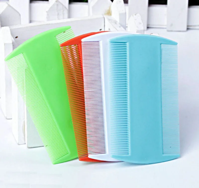 Пластиковая ПЭТ Блошиный гребень для собаки кошки Щенок двухсторонний тонкой