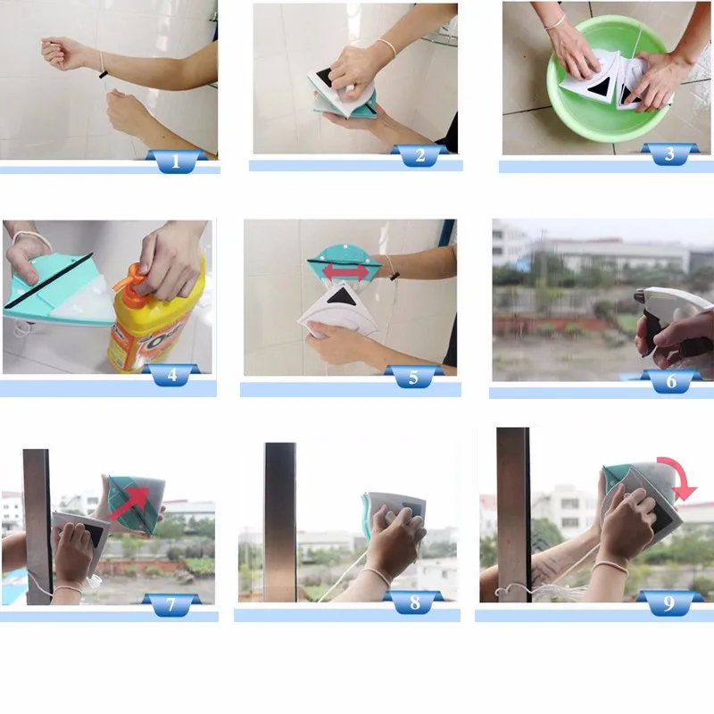 Домашний магнитный очиститель окон двухсторонняя Магнитная щетка для мытья окон щетка для чистки стекла инструменты для мытья окон от пыли 3-24 мм