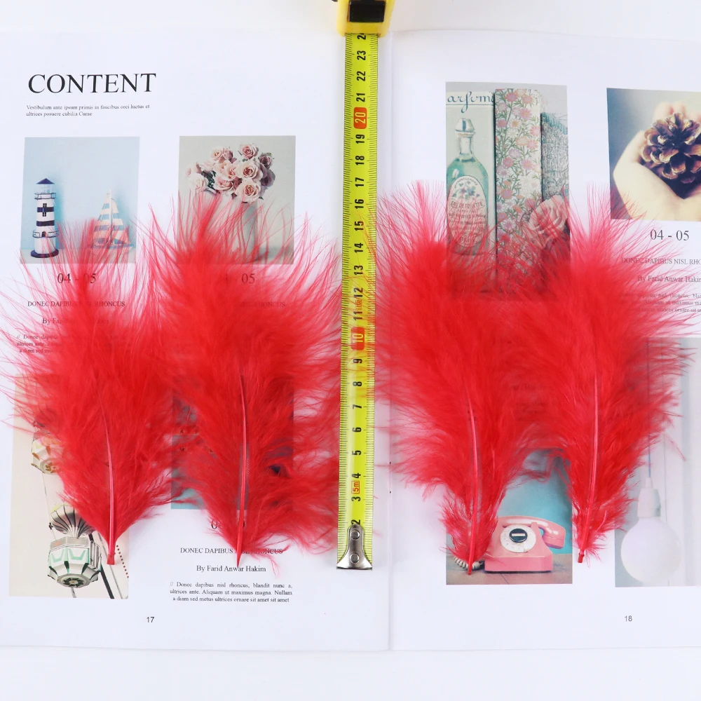 

50PCS White Fluffy Turkey Feathers DIY Wedding Clothes Decoration Carnival Dress Accessories Natural Plumes For Crafts 15-20CM