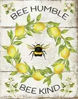 Милый плакат лимон пчела скромная пчела вид винтажная живопись жестяной знак уличный гараж для дома кафе бара фермы сельская местность ванная комната