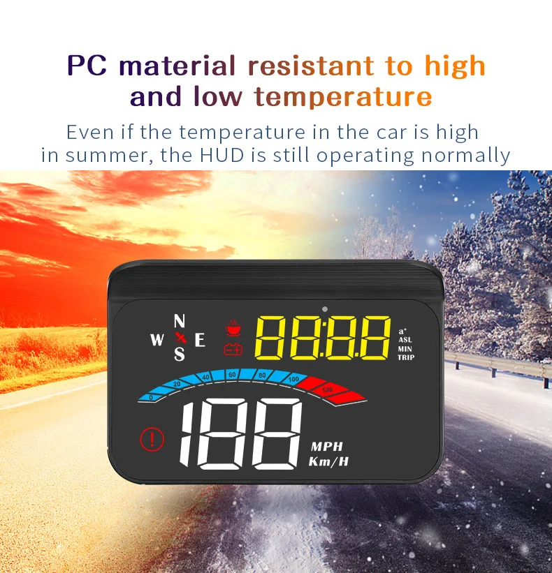 $163.51 M16 Head Up Display Car GPS Gauge Digital Speedometer Windshield Speed Projector Compass Voltage KM/h MPH for All Cars Hot Sales