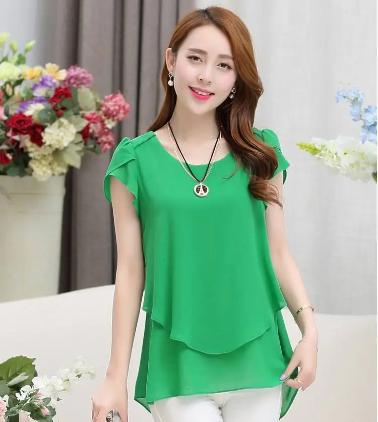 

2020 lvory Women Short Sleeve Shirtmint Top Garment