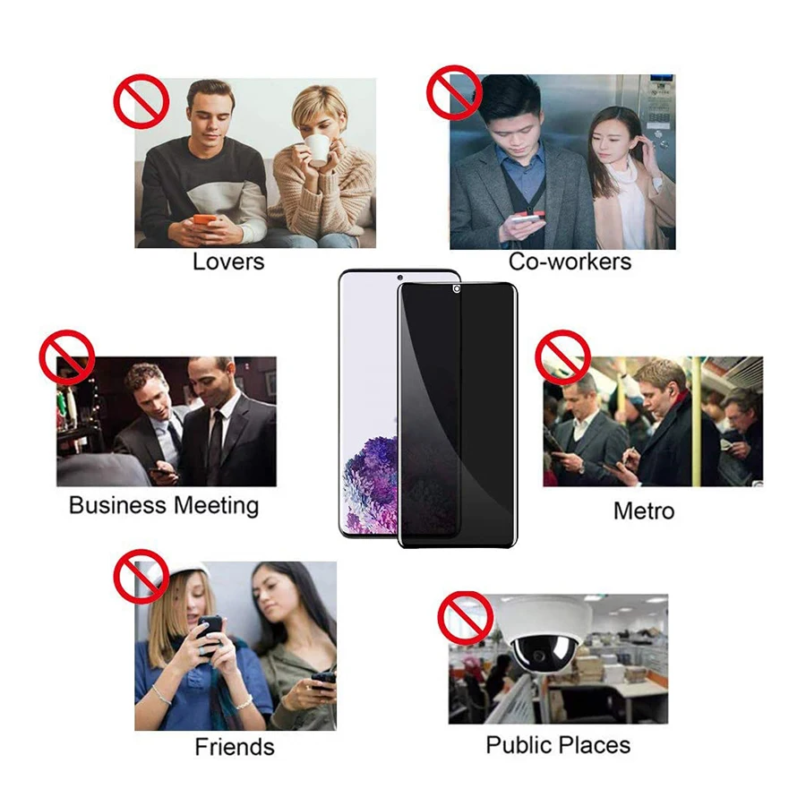 

Anti Spy Screen Protector For Samsung Galaxy Note 20 S21 Ultra S20 Note 10 Plus Privacy Tempered Glass for Samsung A52 A72 A51