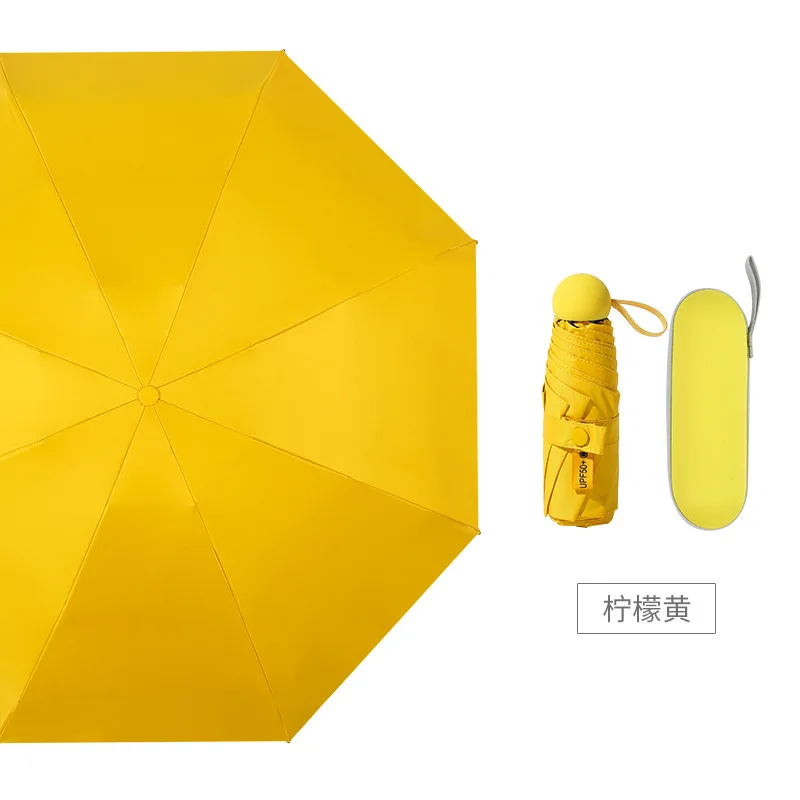 

Colorful Portable Umbrella Mini Fashion Shade Summer Pocket Umbrella Rain Women Academy Guarda Chuvas Household Items YY50YS