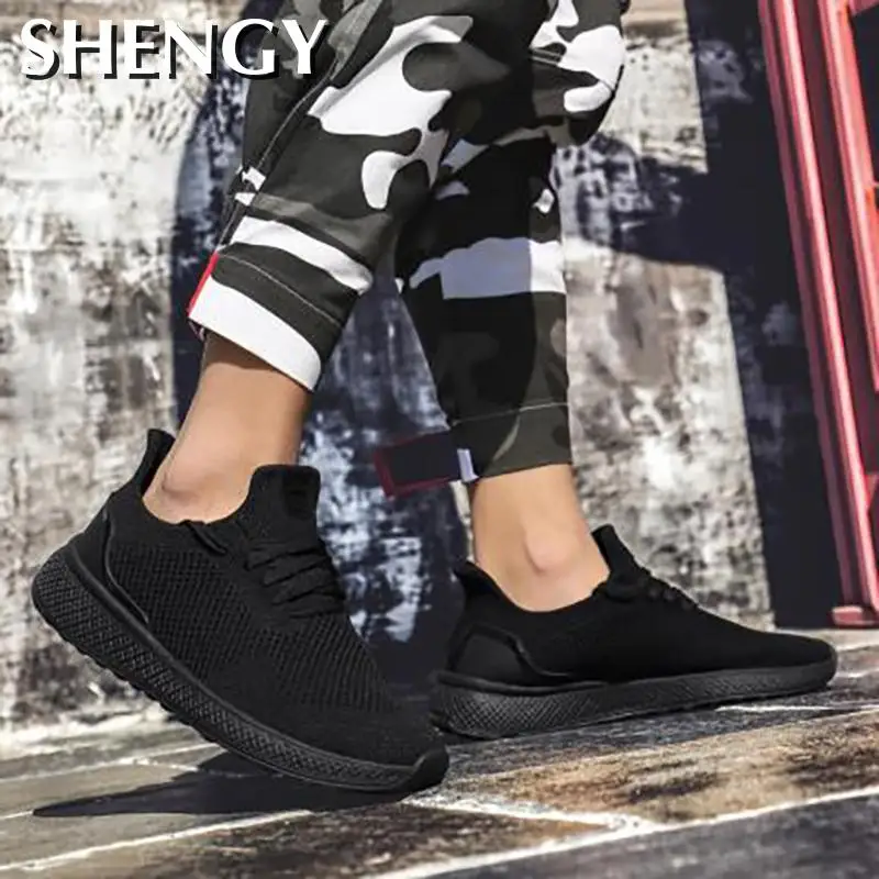 Мужские кроссовки мужская легкая обувь модель 2020 года весна-осень черная Удобная