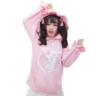 Осенняя Новинка для девочек-подростков Студенческая кавайная розовая толстовка в стиле 