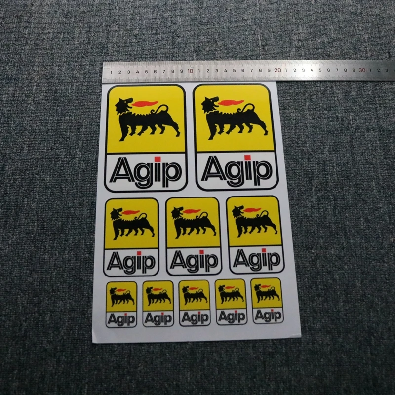 Забавная наклейка с логотипом Agip для автомобиля Виниловая GTR JDM на багажник
