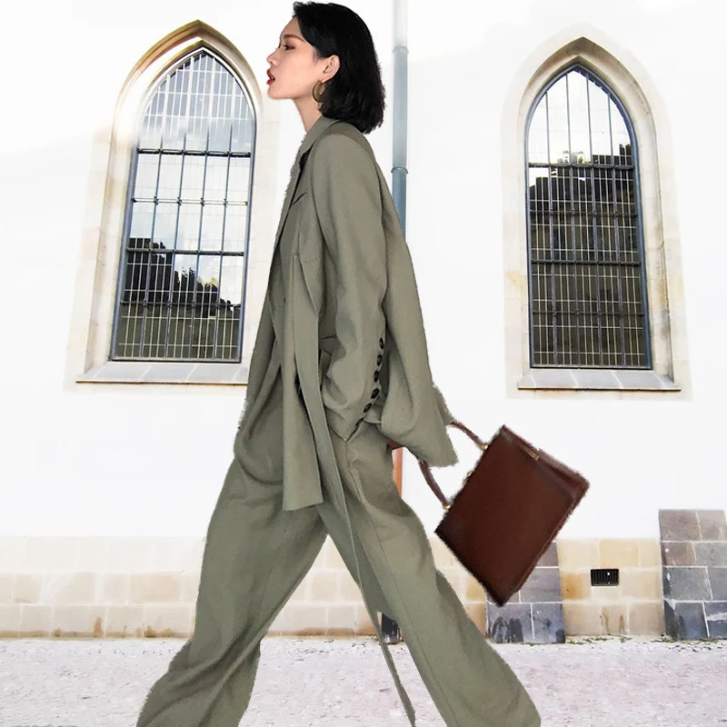 Женские комплекты обычный отложной воротник карманы пуговица двубортная молния