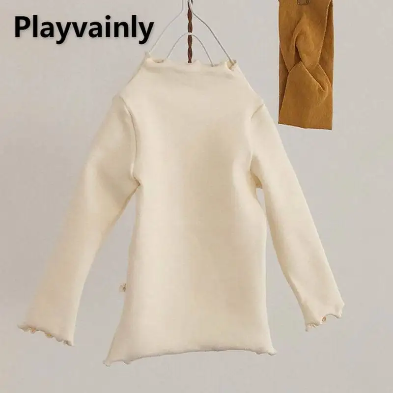 

Wholesale Girls T-shirts 2021 New Girl Cotton Long Sleeve T-shirts Girl Bottoming Shirt Children Clothing E7002