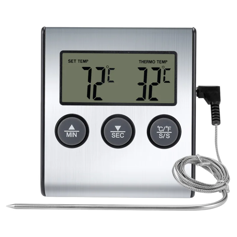 

TS-BN50 Macaron Probe Alarm Thermometer Digital Display Timing Alarm Thermometer Boil Sugar