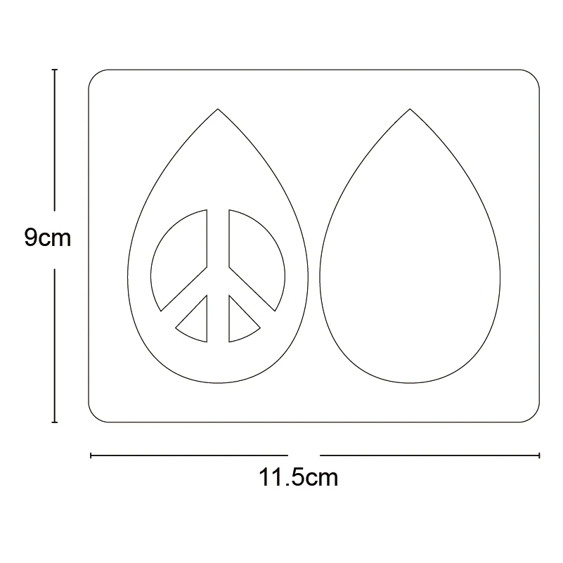 

peace drop earring Wooden die Scrapbooking 2020 New Cutting Dies fit common machine with cover pad
