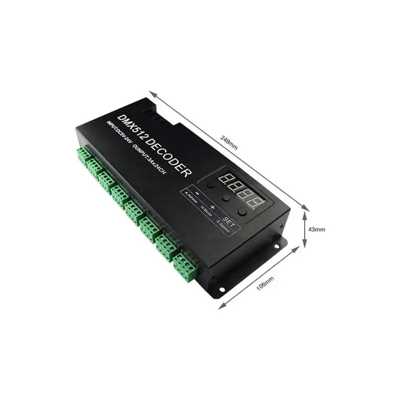 24 канала Dmx декодер Dmx512 постоянное напряжение Ch Cv ШИМ 3а X 24channel|Цифро-аналоговые