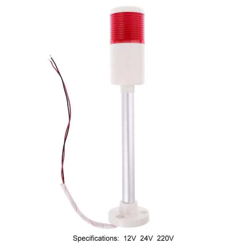 

2021 New Industrial Signal Light Column LED Indicator Warning Lamp Red Tower Light DC 12V 24V AC 220V