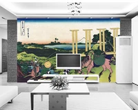 customized 3d japanese ukiyo e characters ma dashan landscape japanese style living room tv bedroom office decorative mural wall