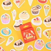 1 box 45 pcs stickers sweet cakes and ice creams notebook diary stickers decorative sticker decoration