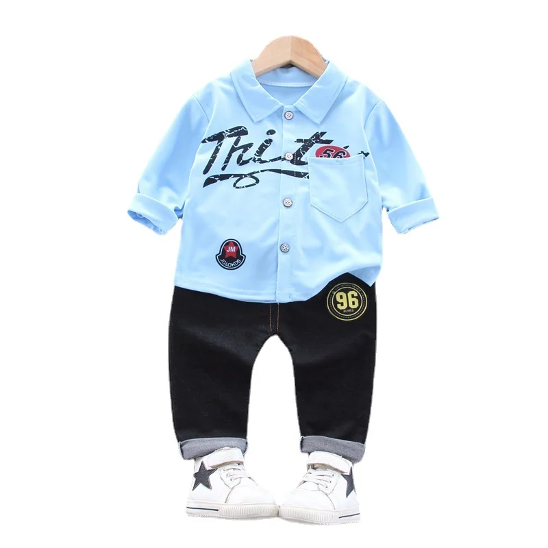 

New Spring Autumn Baby Boys Clothes Children Cotton Shirt Pants 2Pcs/Sets Toddler Casual Costume Infant Outfits Kids Tracksuits