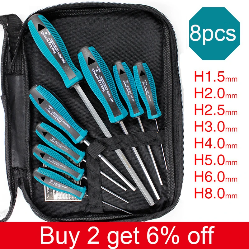 8 шт ключ Набор шестигранных ключей винты с шестигранной отвертки набор