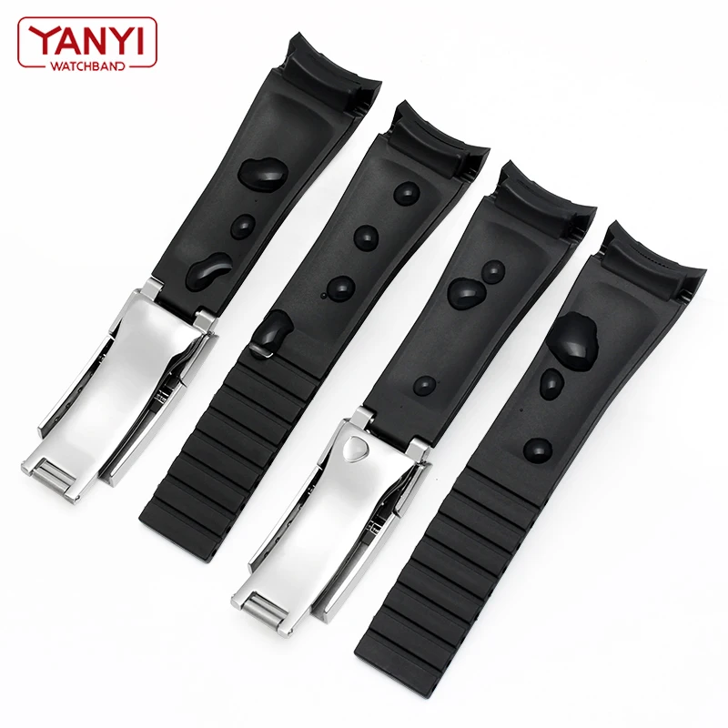 High quality Rubber watch strap 20mm 21mm waterproof silicone wristband camouflage watchband wristwatches band watch bracelet