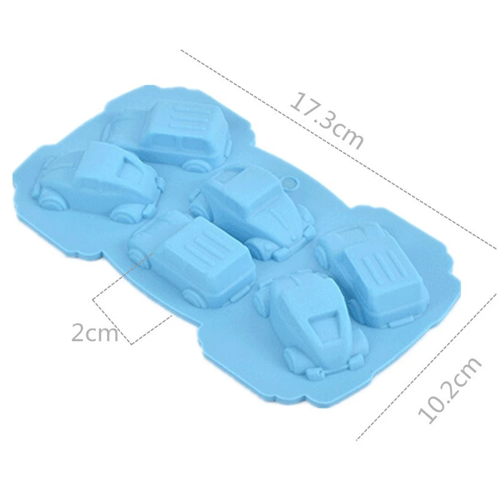 Многоцветная 3D DIY мультяшная Автомобильная форма шоколадный торт Силиконовая