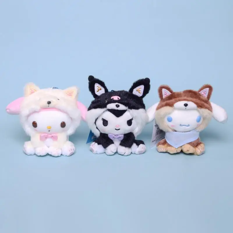 

11 см Kawaii Sanrio плюшевый мягкий Коричный Kuromi My melody милый брелок для рюкзака для девочек Подарки