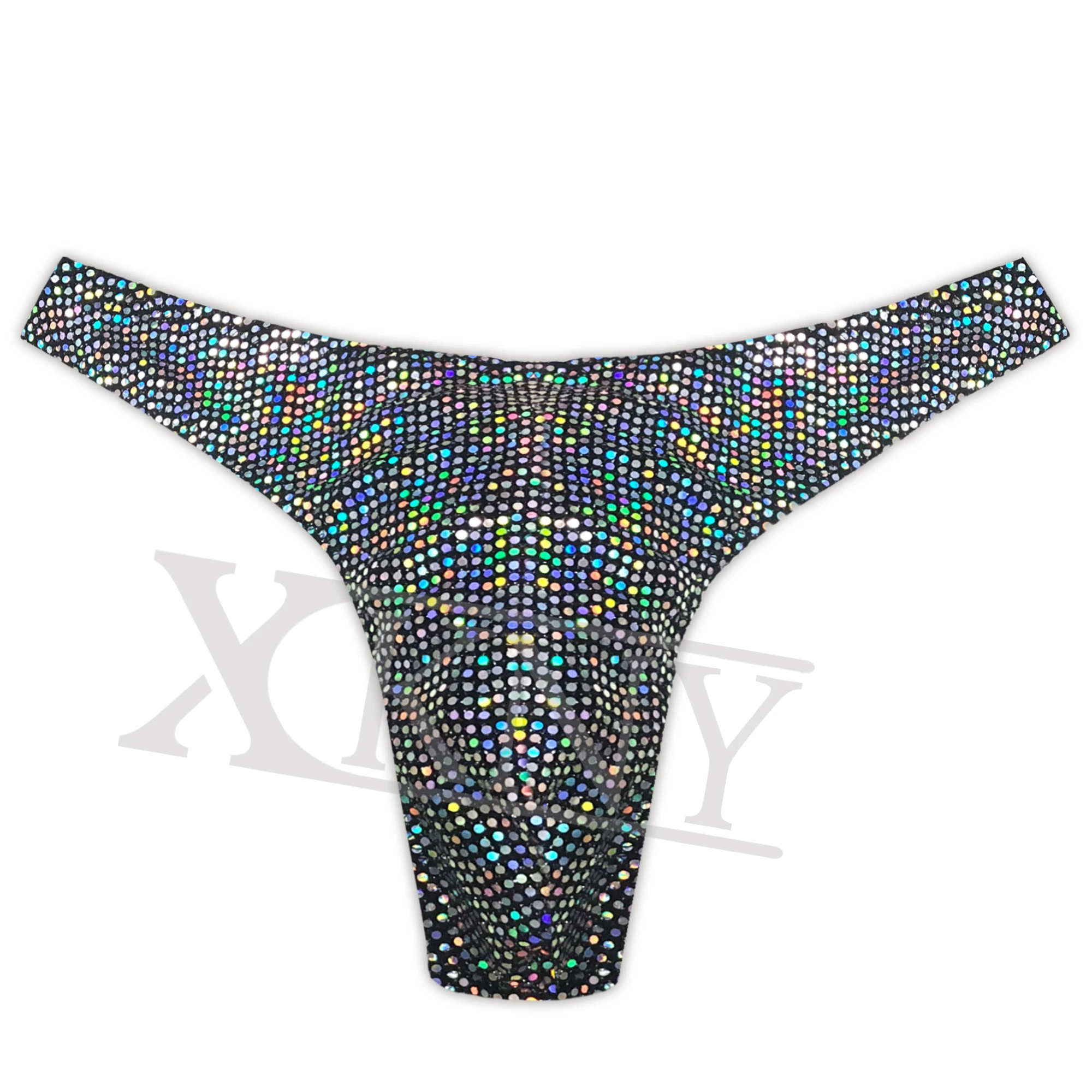 XCKNY MEN Oversize t-pants sexy men's shiny bikini high score sexy tights bikini sequins underpants briefs swimming trunks