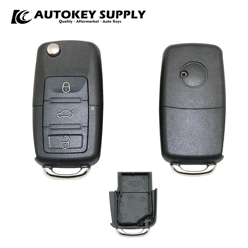 

FORVW 3 Golf Passat Jetta Buttons Remote Flip Key Shell Without Battery Holder Without Blade AKVWF136