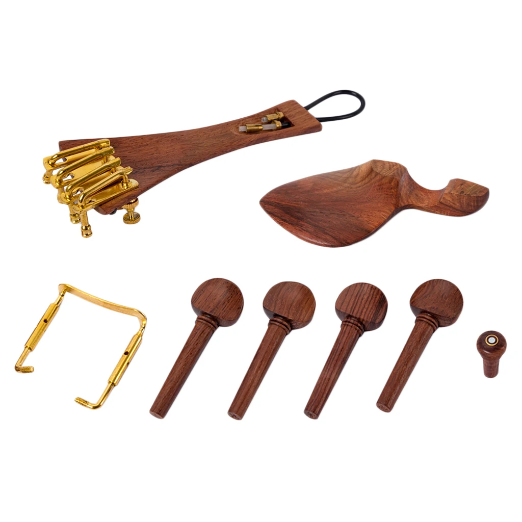 

Cocobolo Violin Instrument Parts Chinrest Pins Unit Accessory Full Set