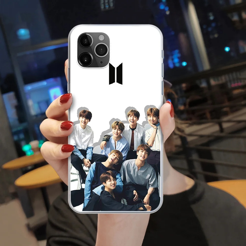 

Bangtan Boys KPOP Phone Case cover For iphone 4 4S 5 5C 5S 6 6S PLUS 7 8 X XR XS 11 PRO SE 2020 MAX transparent coque 3D cover